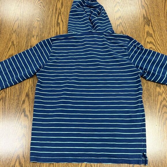 Southern Tide Sweatshirt Mens Large Blue Striped Pullover Drawstring Fishing - Picture 8 of 11